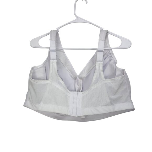 Glamorise Sport Womens White Wire-Free Sports Bra Size 46H High Support - Picture 9 of 16